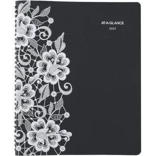 AT-A-GLANCE 2023 Weekly & Monthly Planner, Hourly Appointment Book, 8-1/2" x 11", Large, Lacey (541-905)