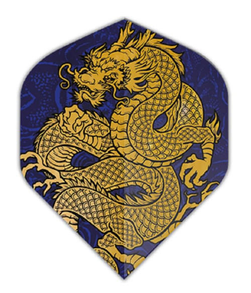 US Darts Pentathlon Dragon (Blue) Standard Dart Flights - 3 Sets (9 Flights) - 100 Micron - Limited Release