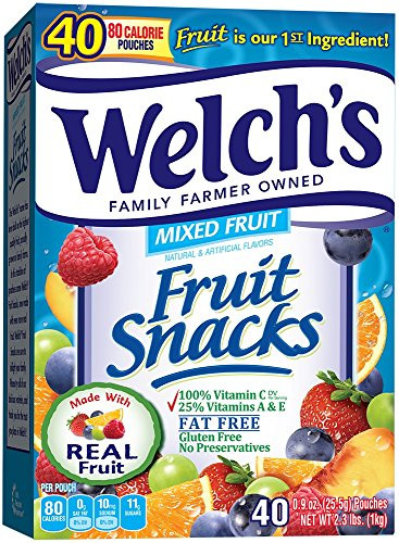 WELCH'S Mixed Fruit Snacks, 0.9 Ounce, 40 Count