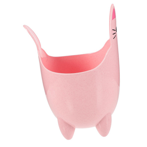 OKUMEYR Cat Shaped Trash Can Cartoon Waste Basket Mini Desktop Wastebasket Desk Trash Can Cartoon Trash Can Dorm Trash Can Tiny Trash Can Tiny Waste Basket Thicken Pencil Pp Office