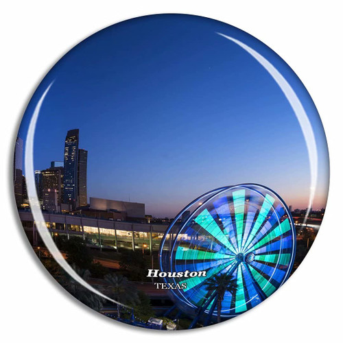Houston Big City USA Texas USA Fridge Magnet Travel Gift Souvenir Collection 3D Crystal Glass Houston Big City USA Texas USA Fridge Magnet Travel Gift Souvenir Collection 3D Crystal Glass