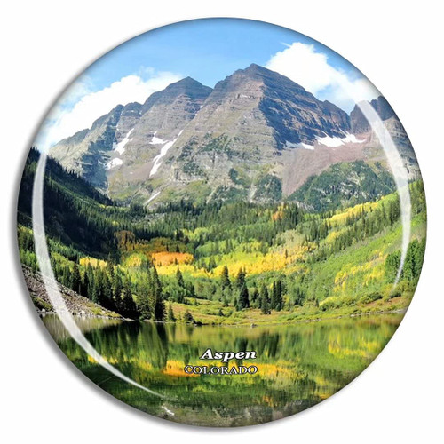 Aspen Maroon Lake Scenic Trail Colorado USA Fridge Magnet Travel Gift Souvenir Collection 3D Crystal Glass Aspen Maroon Lake Scenic Trail Colorado USA Fridge Magnet Travel Gift Souvenir Collection 3D Crystal Glass