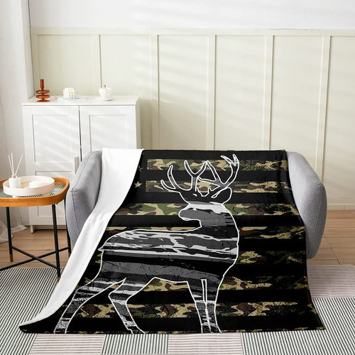 American Flag Fuzzy Blanket Cute Deer Flannel Fleece Throw Blanket for Sofa Couch Kids Ultra Soft Deer Hunting All Season Bed Blanket Western Farmhouse Green Grey Plush Blanket 40"x50" American Flag Fuzzy Blanket Cute Deer Flannel Fleece Throw Blanket for Sofa Couch Kids Ultra Soft Deer Hunting All Season Bed Blanket Western Farmhouse Green Grey Plush Blanket 40"x50"