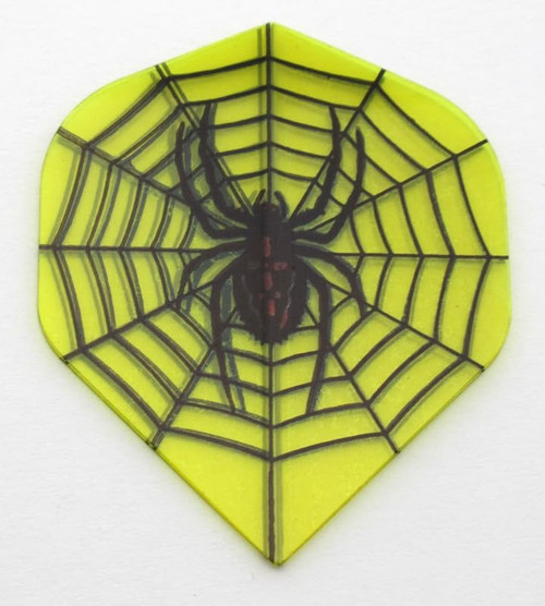 US Darts 5 Sets (15 Flights) Black Widow Clear Standard Shape Dart Flights - 75 Micron, (Spider)