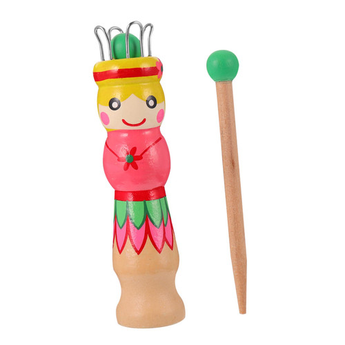 Anneome Doll Knitter Mini Knitting Doll Loom Wood Tools Wooden Knitting Doll Knitting Spool Loom Knitting Board Yarn Wooden Knitting Sewing Tools Crochet Thread Knitting Machine