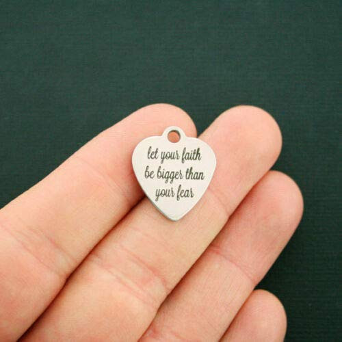 1 Charms Faith Stainless Steel Charm - Let Your Faith be Bigger Than Your Fear