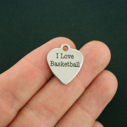 1 Charms Love Basketball Stainless Steel Charm