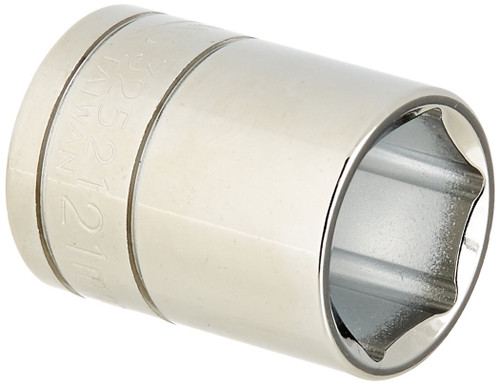 Williams 32521 1/2-Inch Drive 6 Point Shallow Socket, 21mm