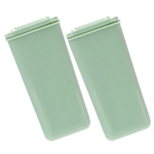 NUOBESTY 2pcs Mini Curbside Trash Bin with Lid Desk Trash Can Garbage Organizer Storage Bin Recycle Can Pen Pencil Cup Holder for Home Office Supplies 650ml