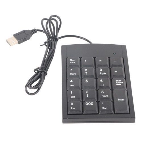 USB Numeric Keypads, Numpad Portable Slim Mini Number Pad Keyboard Office 19-Key USB Numeric Keypads for Laptop Desktop Computer PC