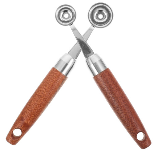 FUOYLOO 2Pcs fruit digging spoon stainless steel fruit scoop melon baller scoop fruit scooper and baller stainless fruit baller melon scooper cookie baking dessert spoon cake wood FUOYLOO 2Pcs fruit digging spoon stainless steel fruit scoop melon baller scoop fruit scooper and baller stainless fruit baller melon scooper cookie baking dessert spoon cake wood