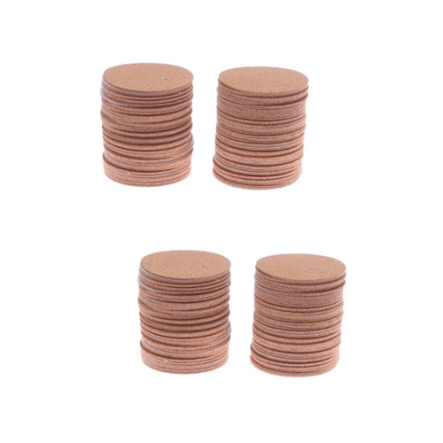 EXCEART 24 Pcs Glass Cork Coaster for Drinks Placemats Round Cork Plant Coasters Plant Saucer Cork Round Coasters Round Red Placemats Cork Bar Coasters Bamboo Tape 100mm Flowerpot Saucer