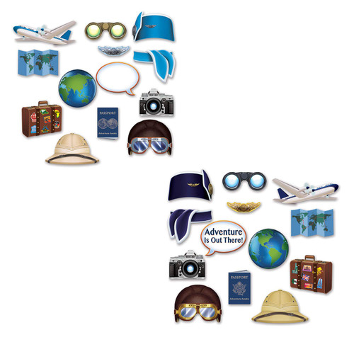 Beistle Around The World Photo Fun Signs 26 Piece, 5.5" - 11.25", Multicolored