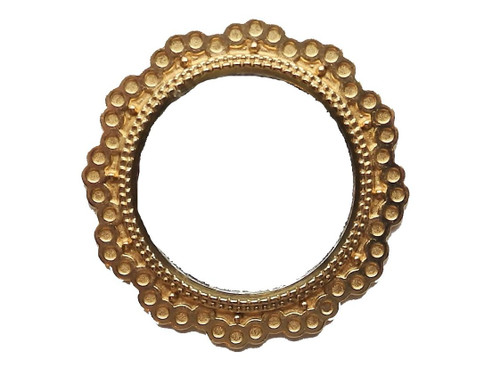 Melody Jane Dolls Houses House Miniature Accessory Round Mirror in Gold Frame 1:12 Scale