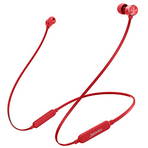 Bluetooth Headphones Neckband, JYDMIX Sports Sweatproof Wireless Earphones for Running Workout, in-Ear Magnetic Earbuds with Microphone, CVC 6.0 Noise Cancelling, aptX Stereo Sound (Red)