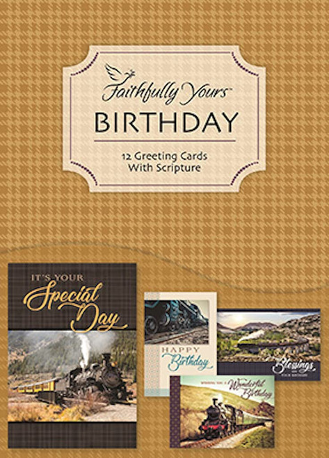 Faithfully Yours 54039 Locomotives Birthday Boxed Greeting Cards with Scripture Faithfully Yours 54039 Locomotives Birthday Boxed Greeting Cards with Scripture
