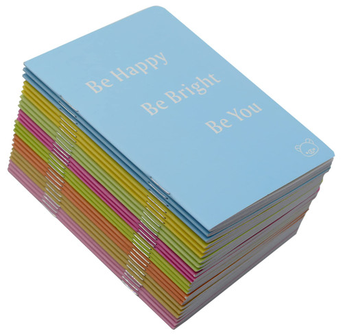 24 Pcs 4.9 Inch x 3.5 Inch Pocket Notebook 24 Sheets (48 Pages) 7mm College Ruled 70 Gsm Paper(24)