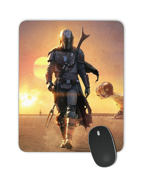 Personalized Rectangular Mandalorian Mouse Pad, Computer Mouse Pad with Design, Office Non-Slip Gaming Mouse Pad