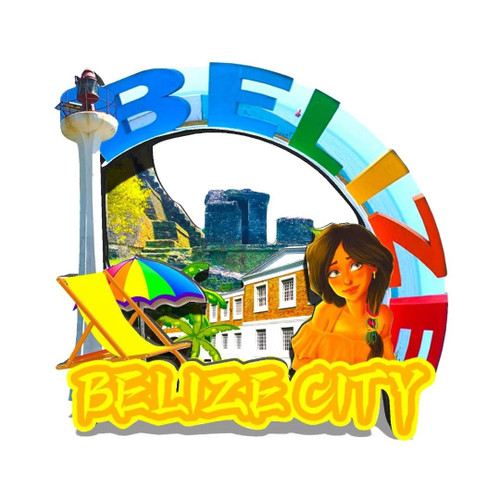 Belize Belize City Magnet Fridge Magnet Wooden 3D Landmarks Travel Collectible Souvenirs Decoration Handmade -540