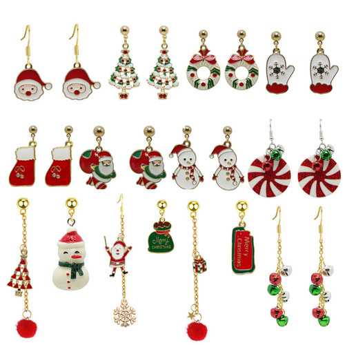 9/12 Pairs Christmas Earrings for Womens Girls,Holiday Earrings Christmas Stud Earrings,Bells Tree Snowflake Xmas Drop Dangle Earrings Set (A-12PCS, Zinc Alloy) 9/12 Pairs Christmas Earrings for Womens Girls,Holiday Earrings Christmas Stud Earrings,Bells Tree Snowflake Xmas Drop Dangle Earrings Set (A-12PCS, Zinc Alloy)