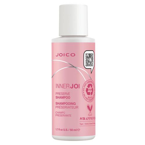 Joico InnerJoi Preserve Shampoo | For Color-Protection & Shine | For Color-Treated Hair | Sulfate & Paraben Free | Naturally-Derived Vegan Formula | 1.7 Fl Oz