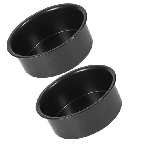 Hemoton 2pcs Live Cake Mold Cheese Cake Pans Burger Baking Pan Flan Pan Pie Pan Baking for Cake Detachable Baking Plate Ice Cookie Mold Baking Pan for Cake Bread Nonstick Stainless Steel