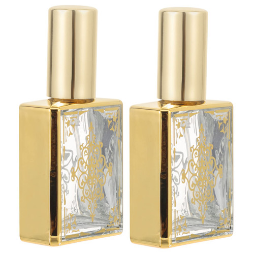 FOMIYES 2pcs Perfume Bottle Glass Spray Bottle Perfume Roller Bottles Empty Roller Bottles Essential Oil Bottles Empty Elegant Perfume Container Empty Bottles Travel Mubarak Glass Bottle