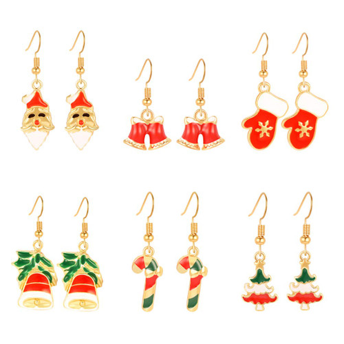 Happyyami 6 Pairs Fashion Earrings Christmas Ear Jewelry Dangle Earrings for Christmas Hook Earrings for Christmas Festive Christmas Earrings Long Gift Happyyami 6 Pairs Fashion Earrings Christmas Ear Jewelry Dangle Earrings for Christmas Hook Earrings for Christmas Festive Christmas Earrings Long Gift