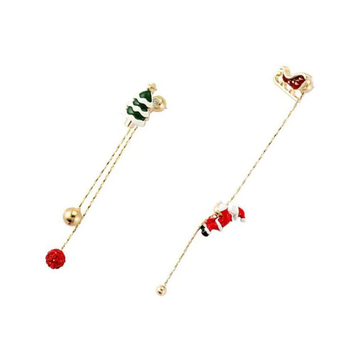LIFKOME 1 Pair Christmas Earrings Tassel Drop Earrings Tassel Earrings Dangle Earrings for Women Santa Claus Earrings Dangle Chain Earrings Women Earrings Temperament Gift Alloy Miss