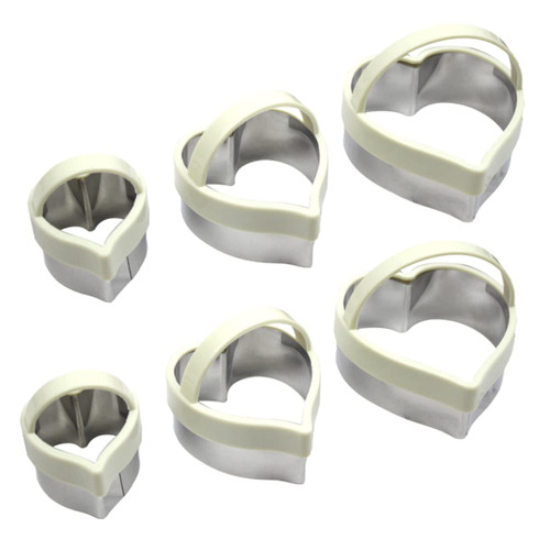 VINTORKY 2 Sets stainless steel mold metal cookie press sandwiches cutter candy cutter fondant cutters handmade candy Cake Biscuit silly pop cake kit Cookie Cutter earth tones biscuit mold
