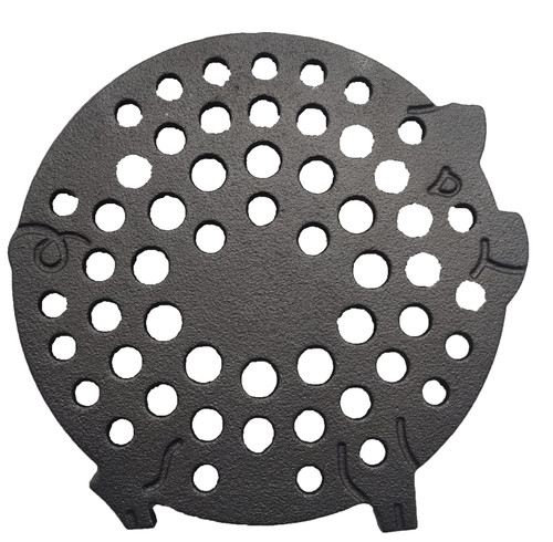King Kooker CI8PT Pre-Seasoned Cast Iron Pig Trivet