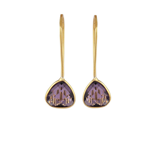 Amethyst Gemstone Earring Gold Plated Handmade Earring Dangle Hook Earring Bezel Set Earring Party Wear Simple Earring Pairs. Amethyst Gemstone Earring Gold Plated Handmade Earring Dangle Hook Earring Bezel Set Earring Party Wear Simple Earring Pairs.