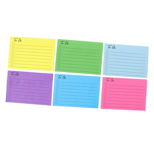 VILLCASE 6 School Memo Pads Compact Note Pads Self-Adhesive Memo Pads Note Sticker School Note Pads Compact Memo Pads Note Accessory Home Accessories Stickers Portable Paper Student Use