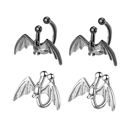 minkissy 2 Pairs Earring Hoops for Women Earrings for Women Orrous Womens Earrings Earring Studs for Women Ornament Earrings Piercing Earrings Women Earrings Miss Fake Earrings Copper Wing