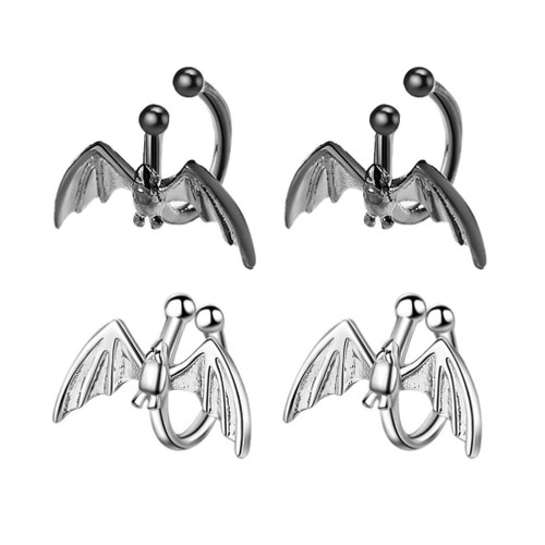 Ear Cuffs for Women Gothic Elves Ear Cuffs 2 Pairs Bat Clip On Ear Cuff Wrap Earrings Non Pierced Ear Cartilage Cuffs Jewelry for Halloween Costume Cosplay(Silver, Black) Ear Cuffs for Women Gothic Elves Ear Cuffs 2 Pairs Bat Clip On Ear Cuff Wrap Earrings Non Pierced Ear Cartilage Cuffs Jewelry for Halloween Costume Cosplay(Silver, Black)