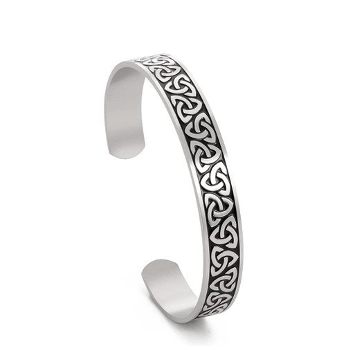 Celtic Knot Bracelet For Women Men Stainless Steel Cross Triquetra Celtic Open Bangle Bracelet Vintage Symbol Cuff Bangle Viking Norse Irish Amulet Jewelry (Celtic Trinity - smear silver, Stainless Steel) Celtic Knot Bracelet For Women Men Stainless Steel Cross Triquetra Celtic Open Bangle Bracelet Vintage Symbol Cuff Bangle Viking Norse Irish Amulet Jewelry (Celtic Trinity - smear silver, Stainless Steel)