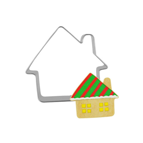 HEMOTON 8 Pcs Diy Cookie Cutting Christmas Biscuit Kitchen Baking Metal Cookie Cutter Xmas Bakery Biscuit Cutter Stencils Cookie Molds Stainless Steel Cake Molds Dough Biscuit Mold