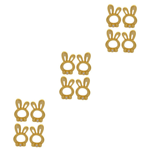 PACKOVE 6 Pairs rabbit earrings girls studs earring creative ear easter earring childrens earrings 14k gold women ear studs bunny earrings aniaml stud earrings Year of birth silver baby