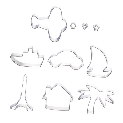 BESTOYARD 10pcs House Cookie Cutter Funny Cookie Cutter Cupcake Cutter Dough Cutter Metal Cookie Cutter Metal Pastry Cutter Biscuit Molds for Baking Animal Cookies Child Cartoon Die Cutting