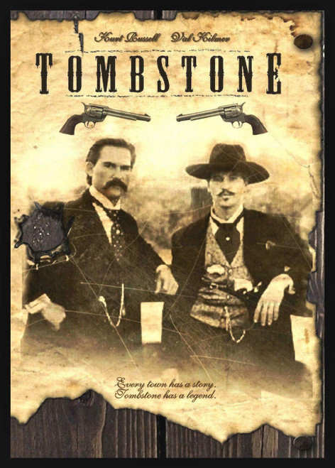 Tombstone Fridge Magnet Val Kilmer and Kurt Russell Movie Poster Canvas Print 2.5 x 3.5