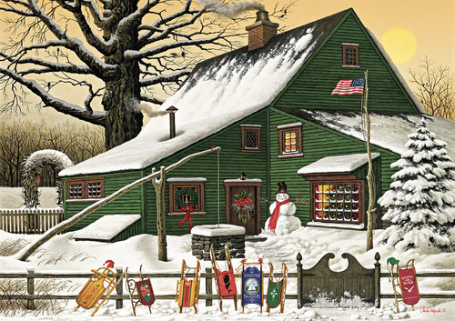 Buffalo Games - Charles Wysocki - Cocoa Break at The Copperfields - 500 Piece Jigsaw Puzzle Multi, 21.25"L X 15"W Buffalo Games - Charles Wysocki - Cocoa Break at The Copperfields - 500 Piece Jigsaw Puzzle Multi, 21.25"L X 15"W