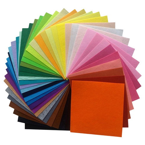 Felt Fabric 40Pcs Felt Sheets 12x8 Inch Assorted Colors Craft Felt Squares 1mm Thick Stiff Felt Fabric for DIY Sewing Patchwork Decoration Embroidering Book