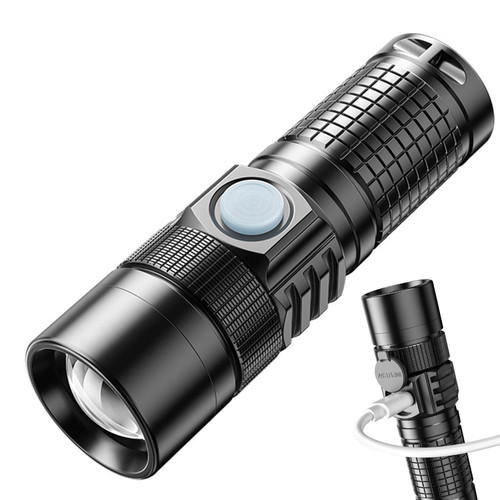 Kumprohu Led Pocket Flashlights,Strong Bright USB Rechargeable Mini Flashlights - Ipx7 Waterproof Flashlights, Pocket Sized Mini Flash Light with 4 Modes for Fishing