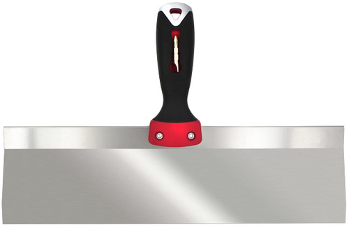 ALLWAY STKB14 Soft Grip Stainless Steel Taping Knife with Hammer End and Screwdriver Bit, 14"