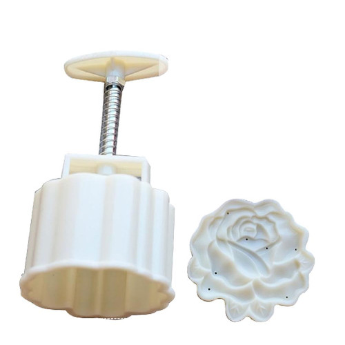 Flower Mooncake Press Molds Mid-Autumn Festival Mooncake Mold Set 50/75/150g Moon Cake Mold With Reusable Stamps (White) Mooncake Mold 75g Rabbit Mooncake Maker 50g Cookie Stamps Press For Molds