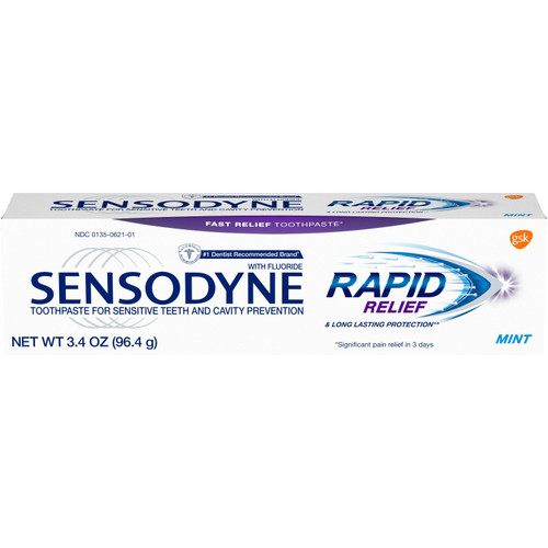 Sensodyne Rapid Relief Sensitivity Toothpaste for Sensitive Teeth, Mint Sensodyne Rapid Relief Sensitivity Toothpaste for Sensitive Teeth, Mint