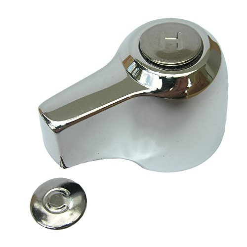 LASCO HC-295 1-1/2" Height H-Broach Single Faucet Handle with Hot and Cold Index Buttons for Eljer, Chrome