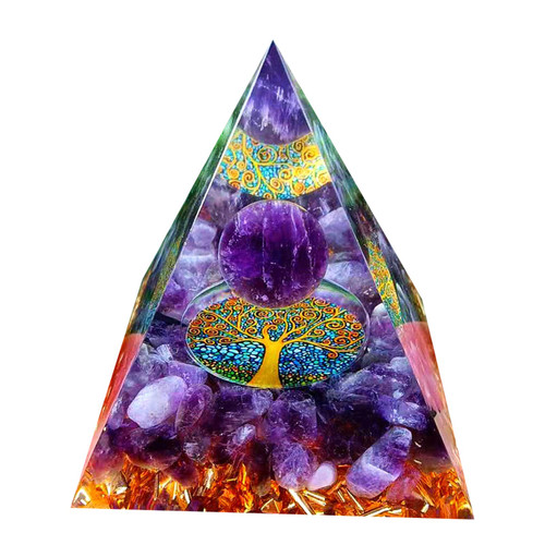 WEIENSC Orgone Pyramid - Healing Crystals Pyramid and Healing Stones, Crystal Stone Energy Generator for Yoga Reiki Meditaion Blanacing Chakra WEIENSC Orgone Pyramid - Healing Crystals Pyramid and Healing Stones, Crystal Stone Energy Generator for Yoga Reiki Meditaion Blanacing Chakra