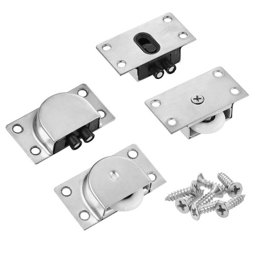 INCREWAY 2 Sets Furniture Roller Wheels Sliding Wheels for Wardrobe Cabinet Closet Window Sliding Door Wheels Hardware Accessories Pulley (Nylon Single Wheel)