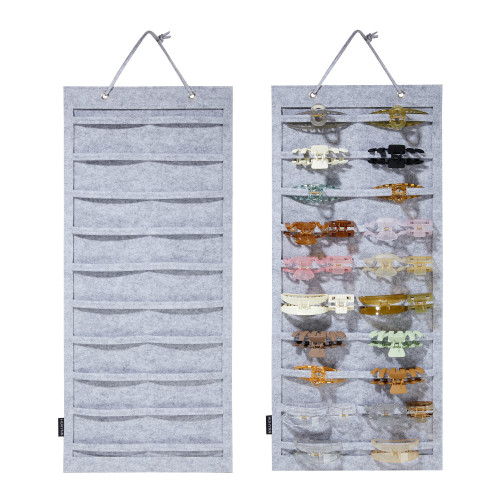 HUHYNN Hanging Hair Claw Clips Organizer, Claw Clips Organizers and Storage for Women Girls, Hair Claw Clips Holder for Wall, Door, Closet(NO ACCESSORIES INCLUDED)(Grey) HUHYNN Hanging Hair Claw Clips Organizer, Claw Clips Organizers and Storage for Women Girls, Hair Claw Clips Holder for Wall, Door, Closet(NO ACCESSORIES INCLUDED)(Grey)